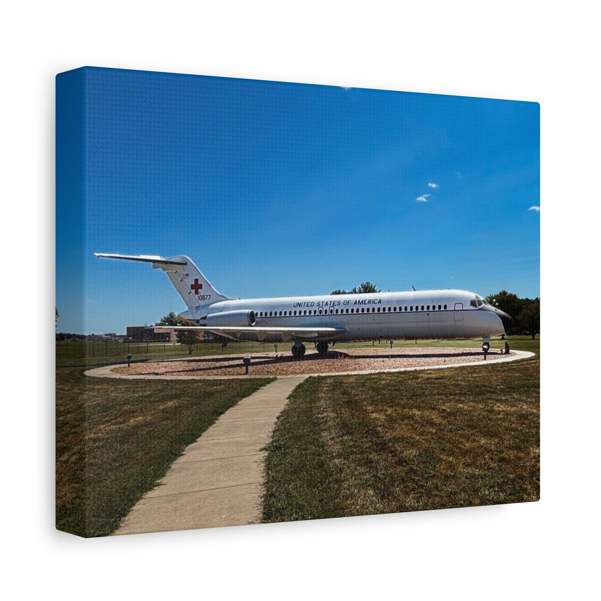 Vintage Passenger Jet Canvas Print — Matte Stretched Wall Art
